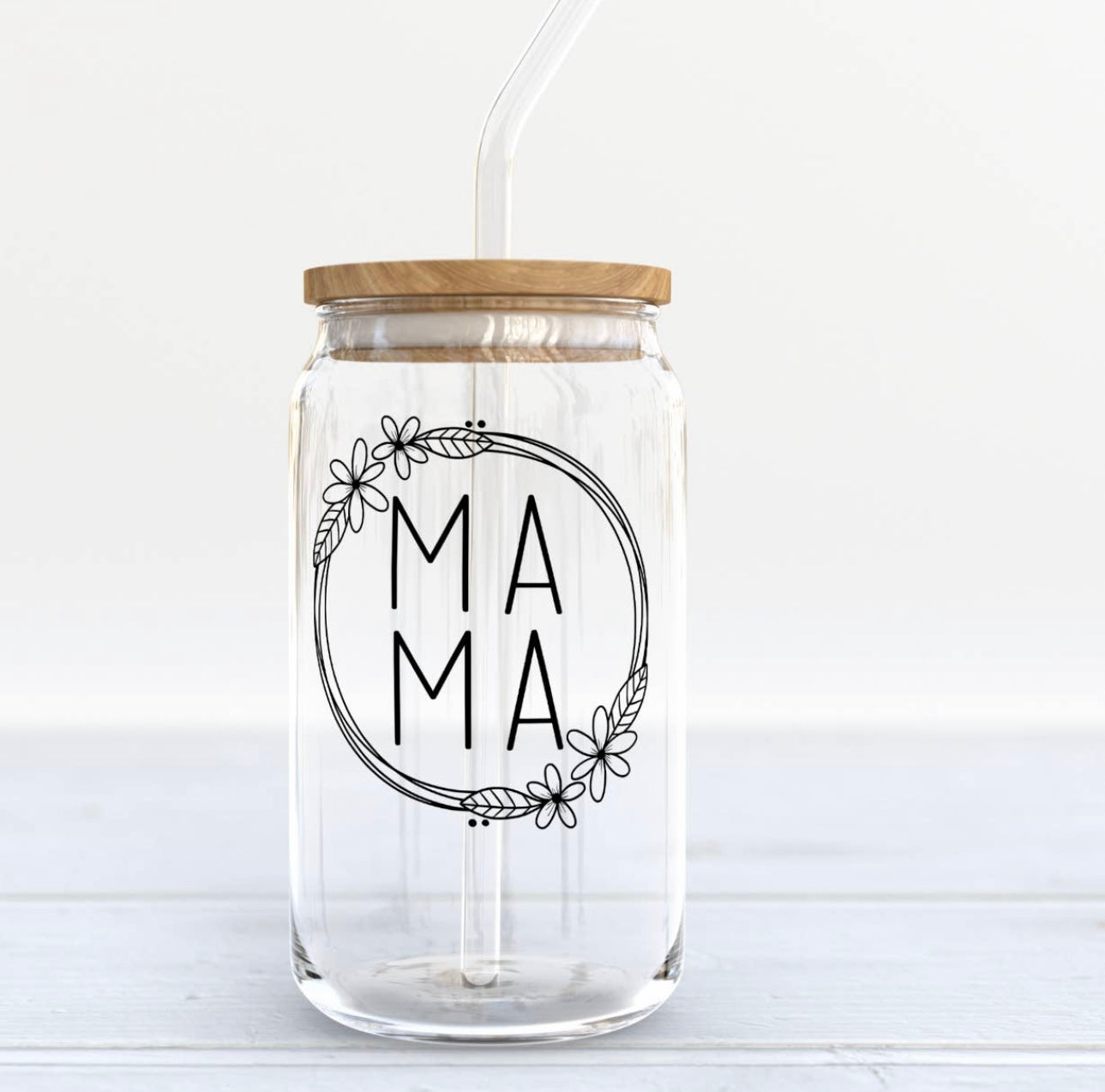 Mama 20oz Glass Beer Can Cup