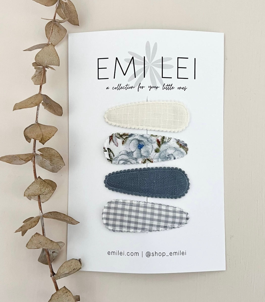 Fabric Hair Clip Snap Barrettes