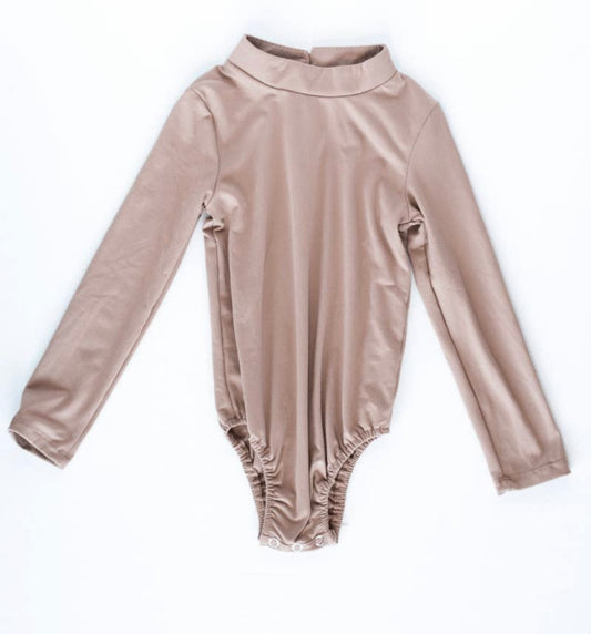 Aspen Maple Sugar Mock Turtleneck Leotard