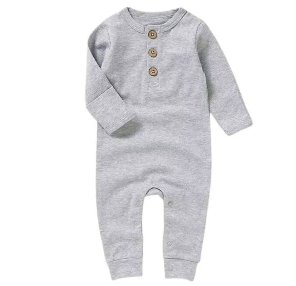 Declan Organic Baby Button Down Romper