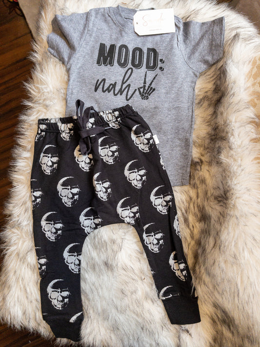 Black Skull Joggers