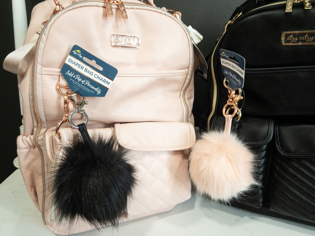 Pouf Diaper Bag Charm Keychains