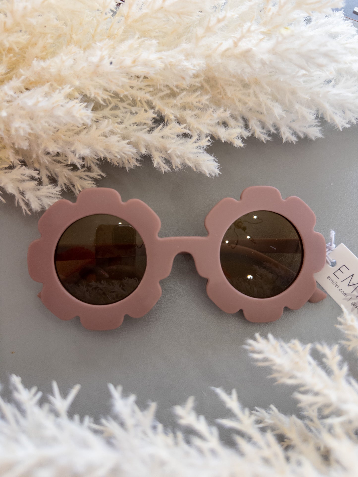 Kids Flower Frosted Sunglasses