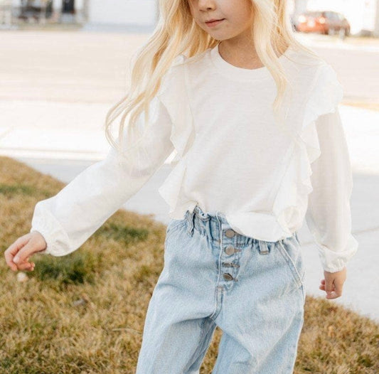 Emmelyn Long Sleeve Ruffle Top