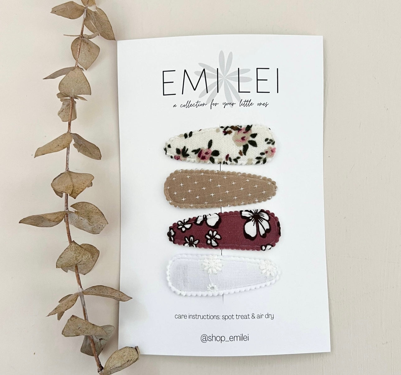 Fabric Hair Clip Snap Barrettes