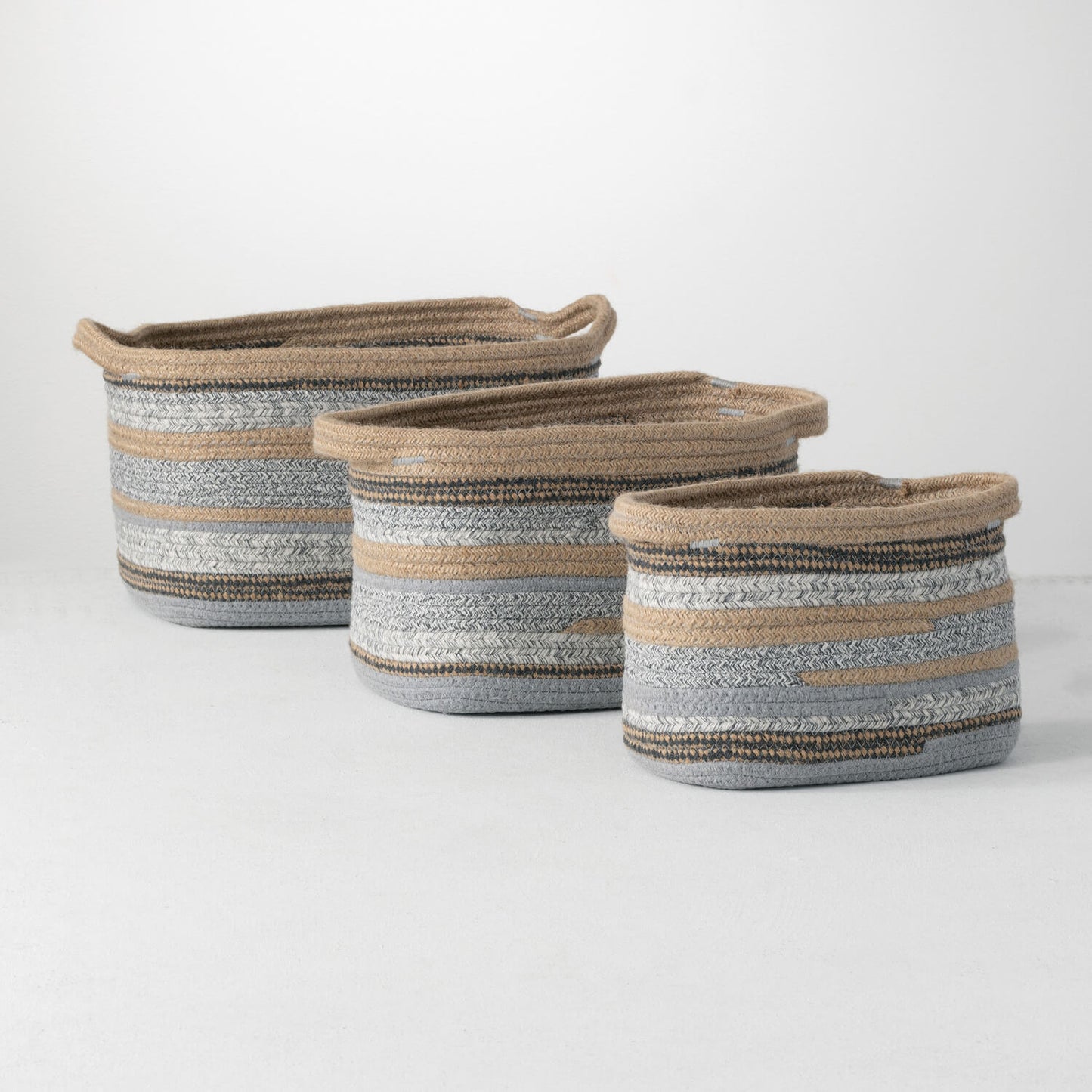 Tri-Colored Gray Baskets