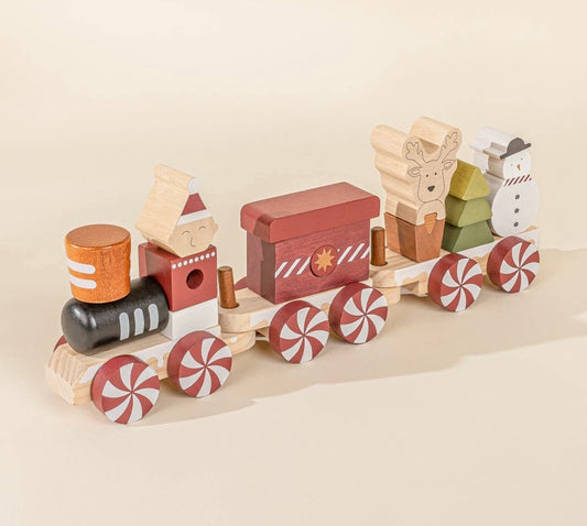 Christmas Wooden Stacking Train