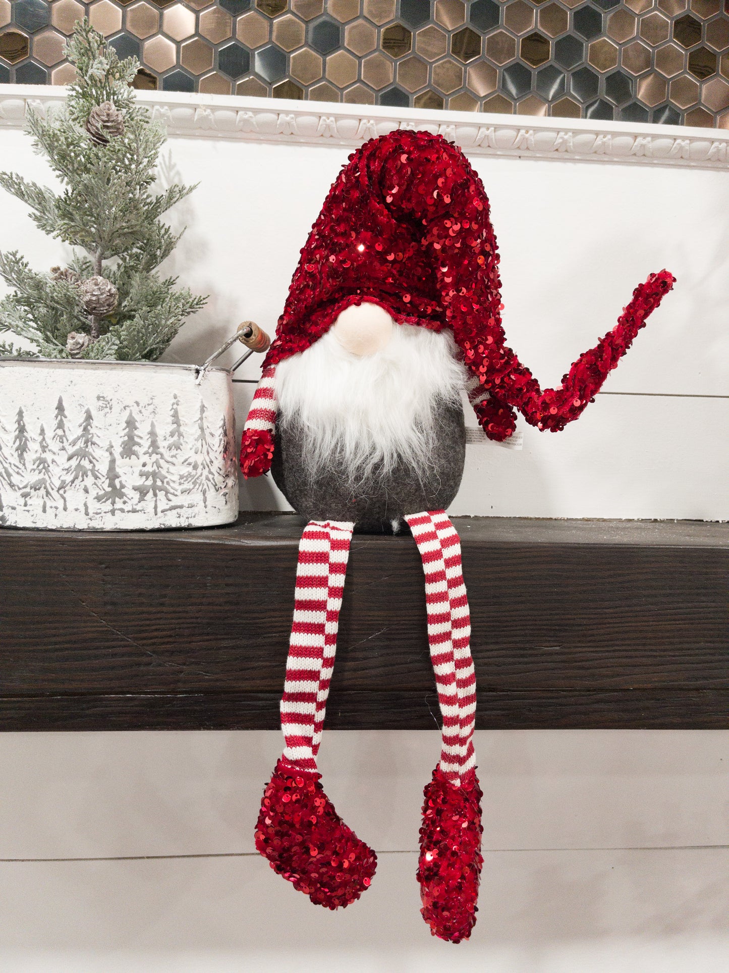 Sitting Sequin Gnome