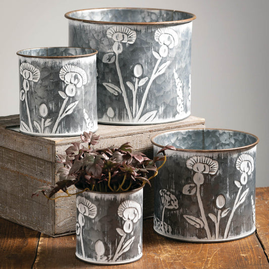 Flower Patterned Planters