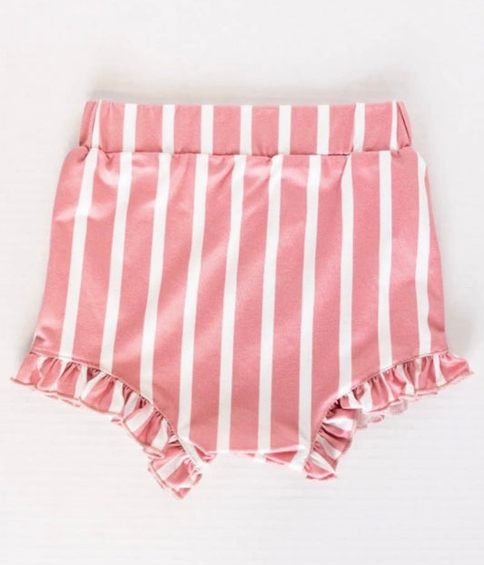 Mauve+White Stripes Belle High Waisted Bloomers