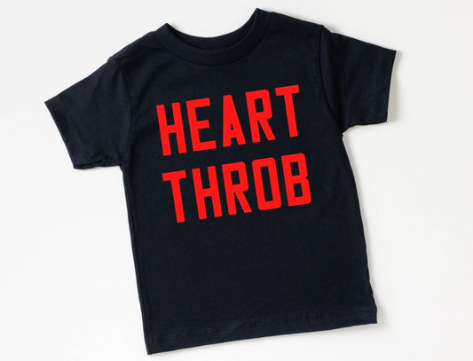 Black+Red Heart Throb Tee