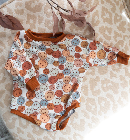 Boho Smiley Face Romper