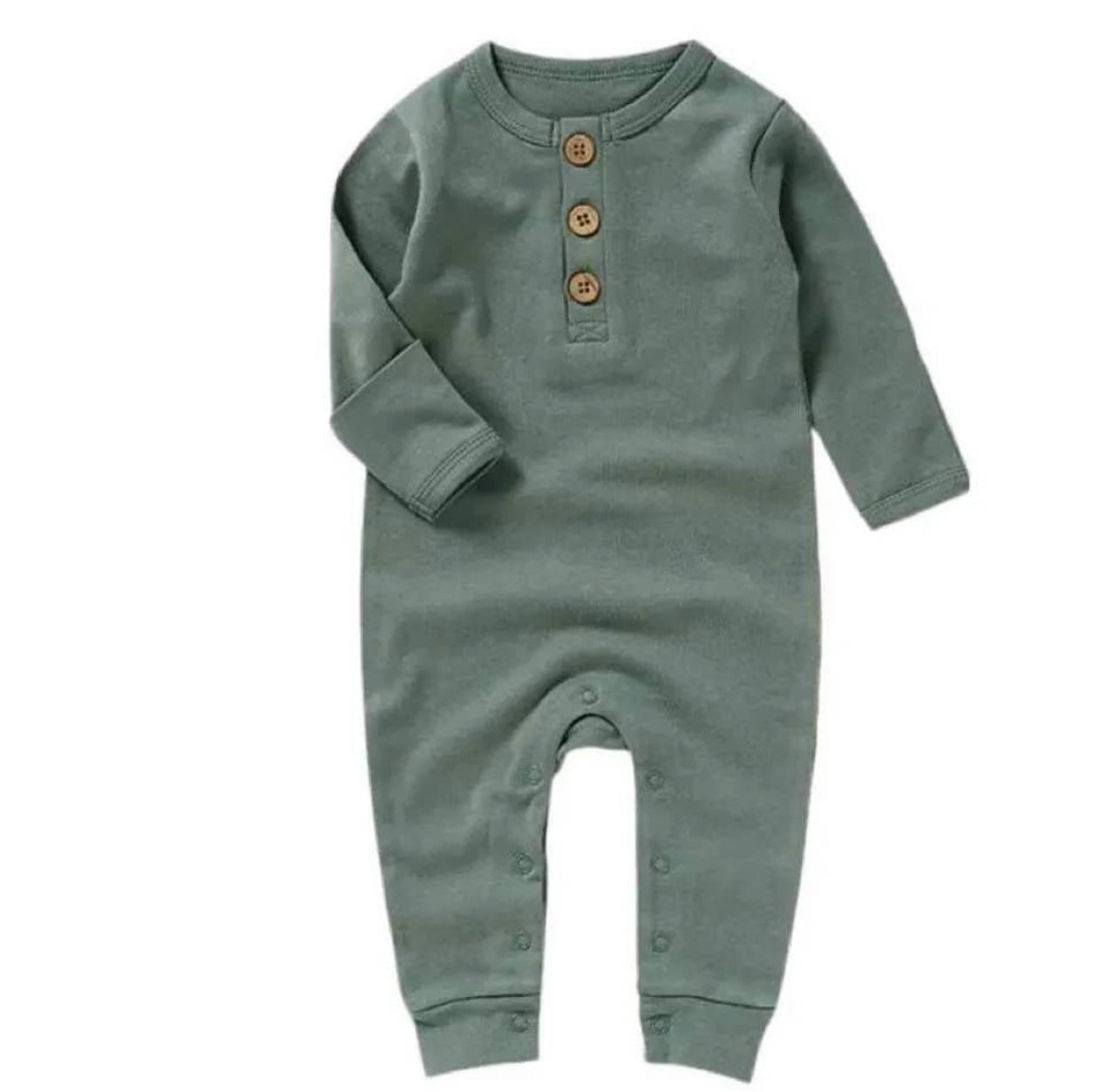 Declan Organic Baby Button Down Romper