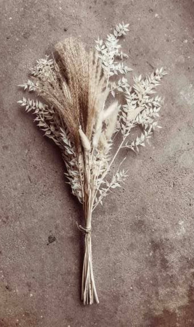 White Boho Scandi Dried Flower Mix
