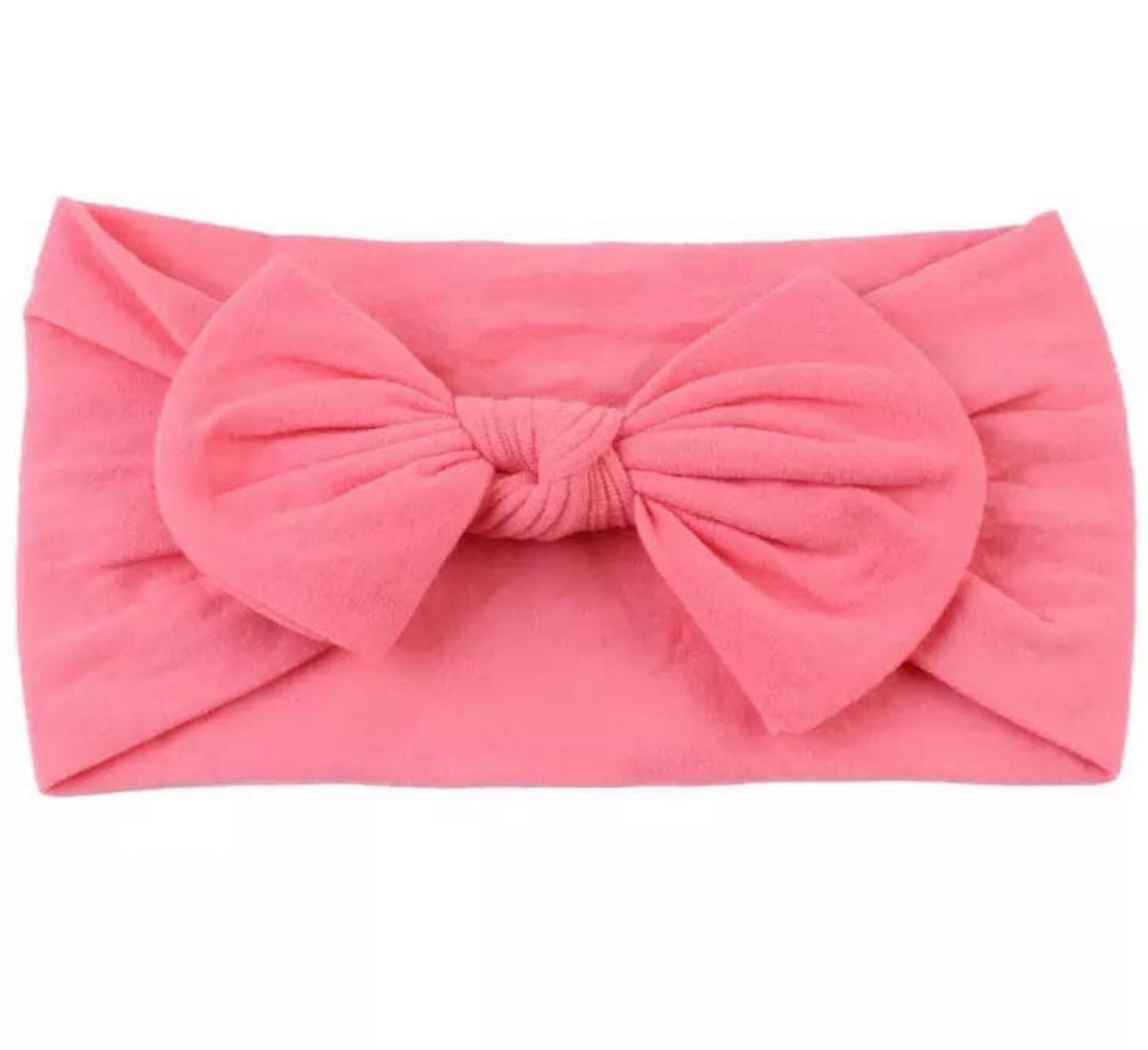 Lola & Taylor- Coral Top Knot Headband