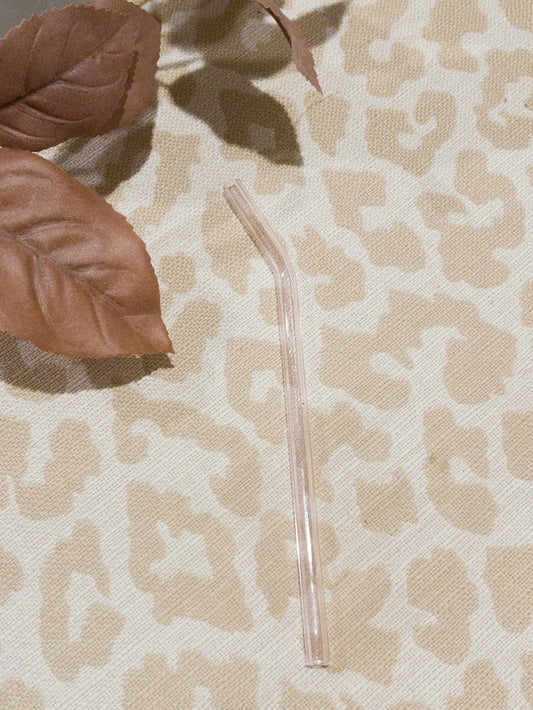 Pink Reusable Glass Straw