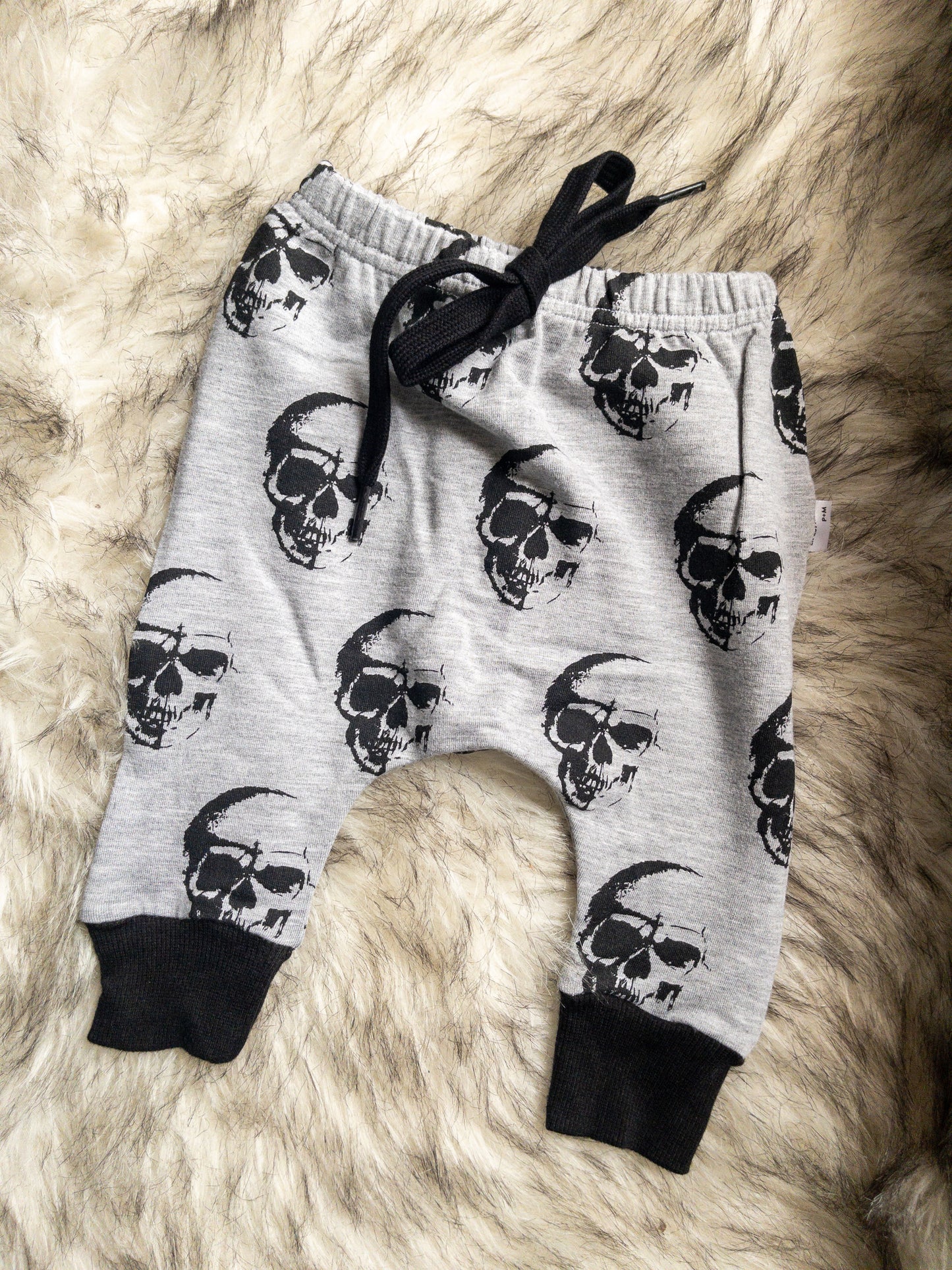 Gray Skull Joggers