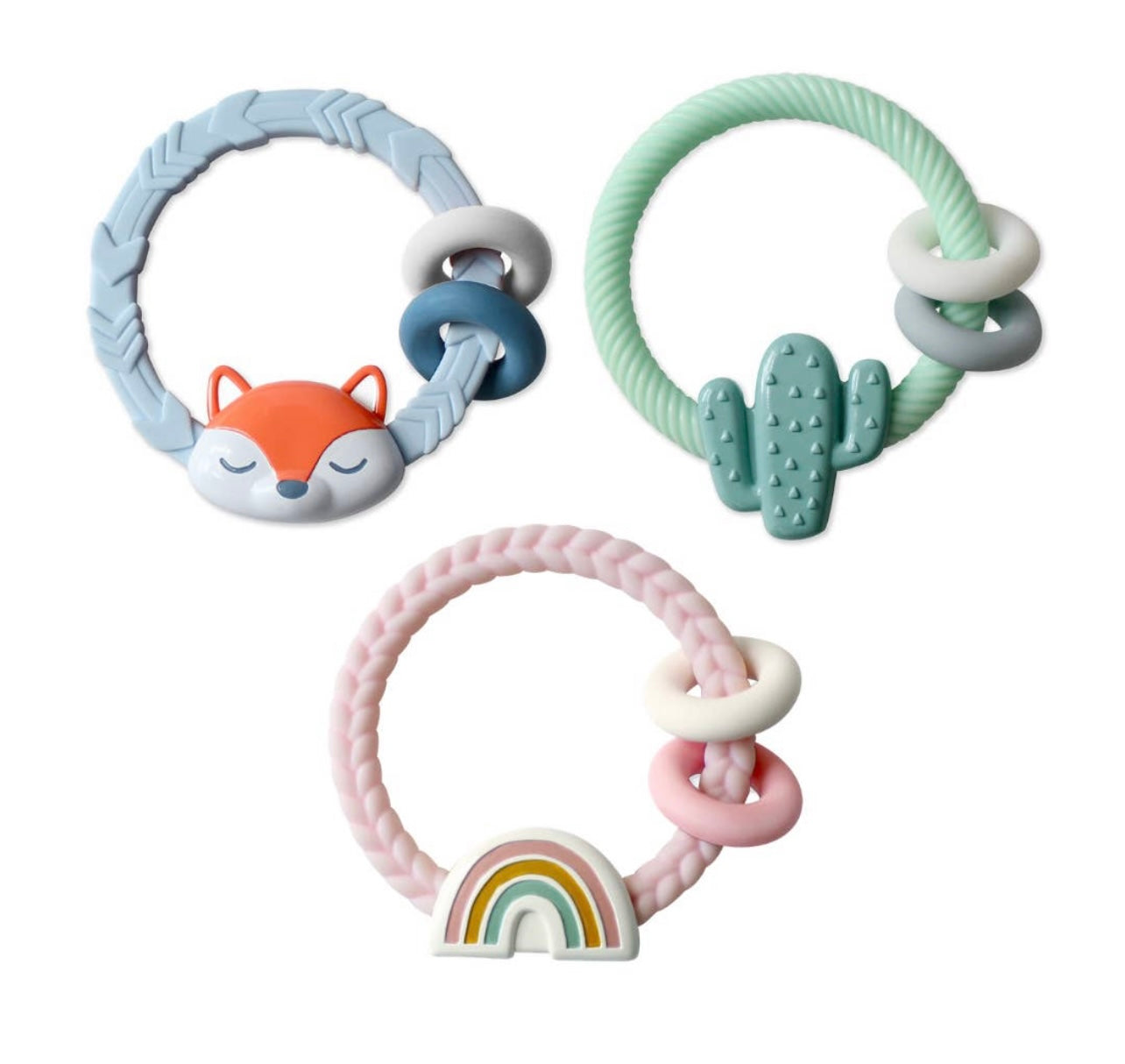 Ritzy Rattle Silicone Teether Rattle (5 colors)